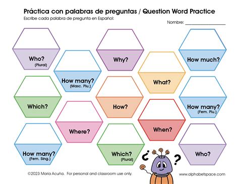 All Spanish Question Words