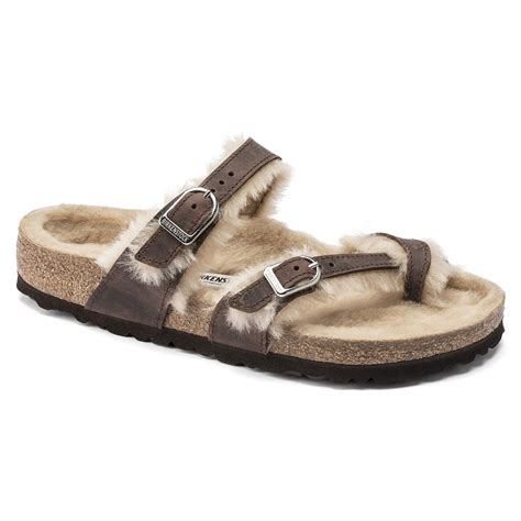 Mayari Shearling Oiled Leather in Color Habana | BIRKENSTOCK Canada