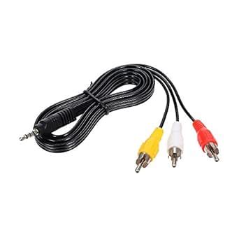Ubervia® Audio Cable Video Cable 3.5Mm Jack to 3 RCA Male Av Wire Cord ...