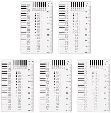 HARFINGTON 5pcs High Precision SEC Size Estimation Chart 80mm Covered ...