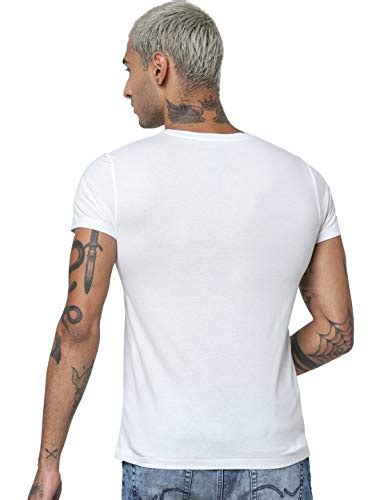 Buy Jack & Jones Men's Printed Slim fit T-Shirt (12176557_Cloud Dancer ...
