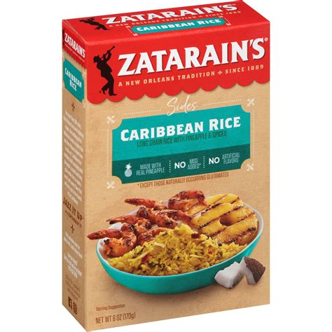 Zatarain's Caribbean Rice 6 oz (Pack of 12) - Authentic Island Flavor ...