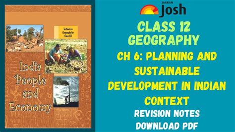 CBSE Class 12 Geography (India People and Economy) Chapter 6 Planning ...
