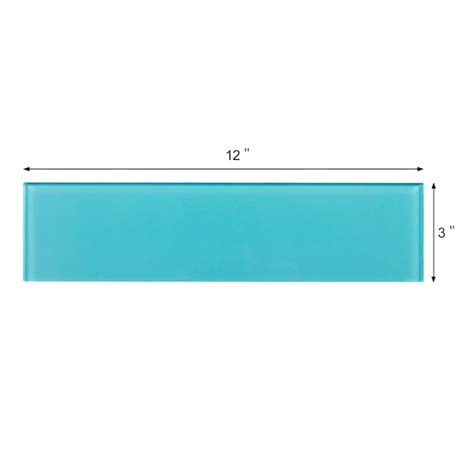 WS Tiles Quality Value Glass Series Aqua Blue 3-in x 12-in Polished ...