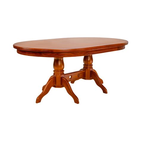 Texas Oval Wooden Top Dining Table 6 Seater - Teak Finish – Chera Home ...