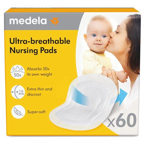 Amazon.com : Medela Ultra-Breathable Disposable Nursing Pads 60 Count ...