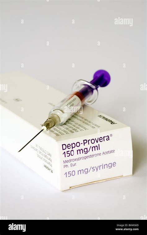 Depo-Provera long acting injectable contraceptive injection Stock Photo ...