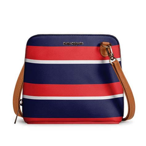 DailyObjects Women's Sling bag (Multi-Coloured) (RED-NVY-DOB-TRAPEZE ...