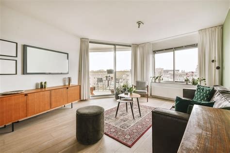 Cozy living room interior in modern apartment | Premium Photo