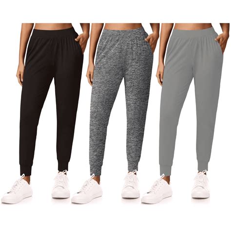 Sweet Hearts Womens Joggers, 3-Pack, Stretchy Yummy Fabric, Breathable ...