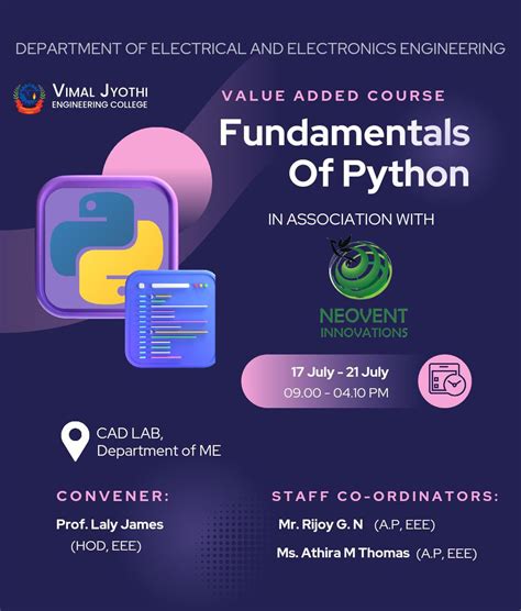 Activities | Department of electrical-and-electronics| Vimal Jyothi ...