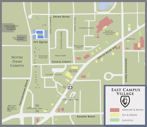Printable Notre Dame Campus Map Printable Free