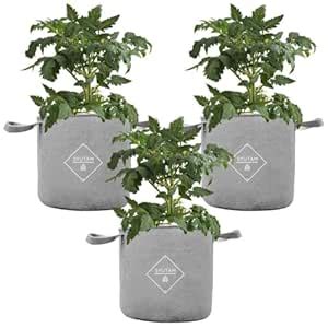 SYUTAM Geo Fabric Grow Bags, Gardening Containers, Plant Root Health ...