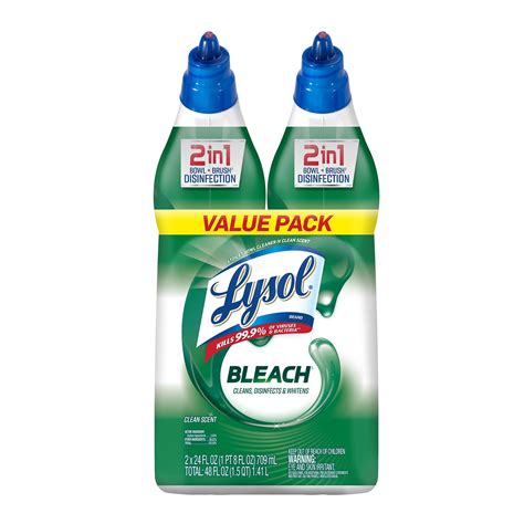 LYSOL® Toilet Bowl Cleaner with Bleach Twin Pack 2x24 oz.,4/Carton ...