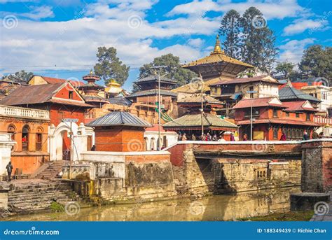 Pashupatinath Temple by Bagmati River, Kathmandu, Nepal Editorial Stock ...