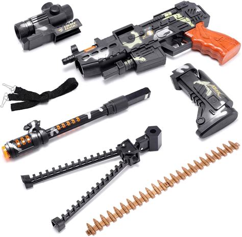Buy MM Toys 25" Musical Machine Gun with Vibrations, Lights, Rotating ...