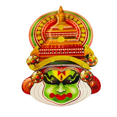 KERALA WALL HANGING KATHAKALI FACE - MULTI COLOUR FOR GIFTING AND WALL ...