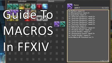 Guide To Macros In FFXIV - YouTube