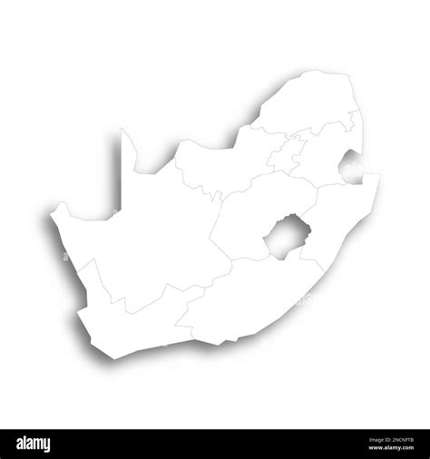 South Africa political map of administrative divisions - provinces ...