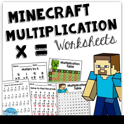 Image result for Times Table Printable Worksheets Minecraft