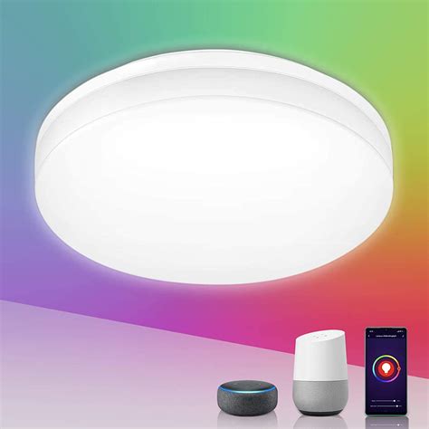 Lepro Smart Led Ceiling Light Dimmable Rgb Colour Changing Ceiling ...