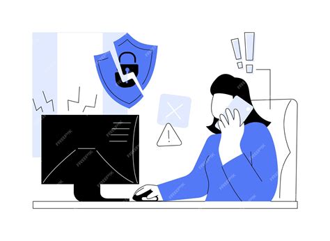 Breach detection isolated cartoon vector illustrations it specialist ...