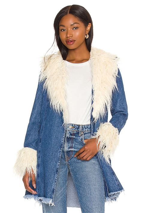 Show Me Your Mumu Penny Lane Faux Fur Coat in Pacific Tide | REVOLVE