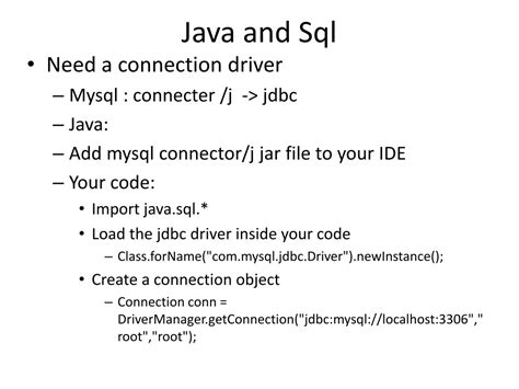 Image result for Java SQL Statement Example
