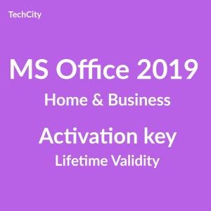 techcity MS Office 2019 Home & Business Activation Key With Life Time ...