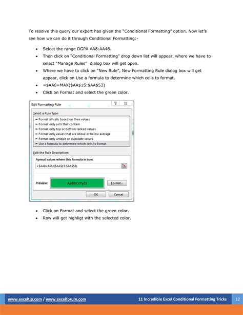 Image result for Excel Conditional Formatting Tricks