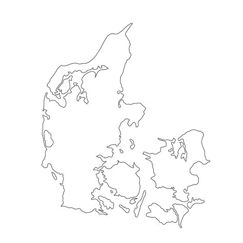 Premium Vector | Highly detailed kingdom of denmark map with borders isolated on background