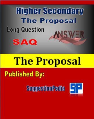 'The Proposal' Question Answer for HS Class 12 | Short, Long Question ...