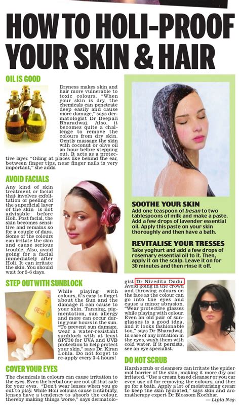 How To Holi-Proof Your Skin & Hair - Skinology