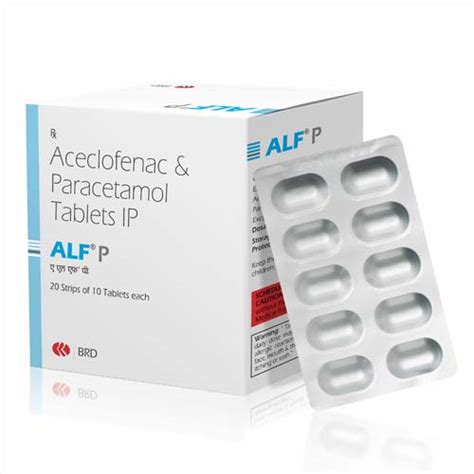 ALF P - Aceclofenac Paracetamol Tablets IP - BRD Medilabs