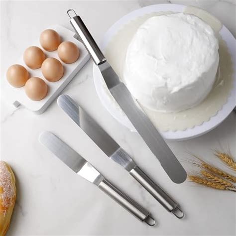 Buy Rozatech 10” Angular Cake Palette Knife | Steel Icing Spatula ...