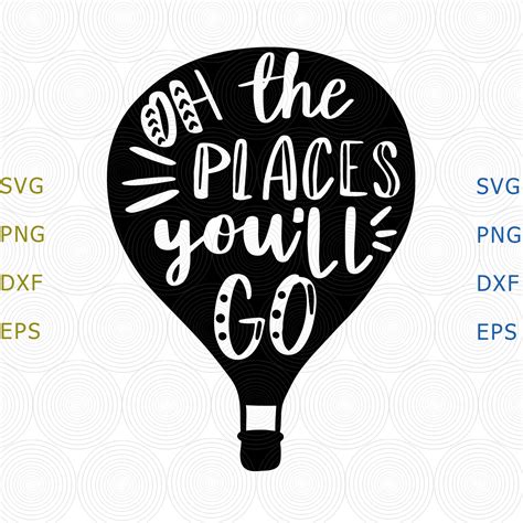 Oh the places you ll go svg, Nursery Svg, cricut clip art cu | Inspire Uplift