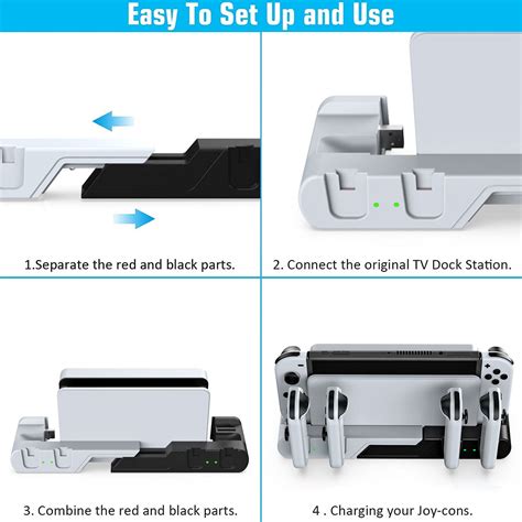 Buy 6-in-1 Charger Dock Fit for Nintendo Switch Joy-Con Controller ...