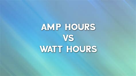 Amp Hours Vs Voltage at Maggie Martinez blog