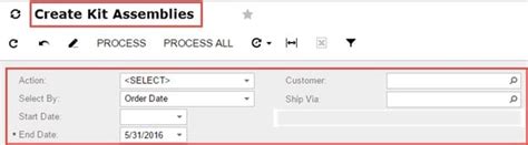 Image result for Acumatica Kit Assembly