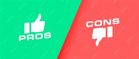 Flat style pros and cons sign poster design | Free Vector