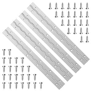 YHNTGB 4pcs 12inch Stainless Steel Piano Hinge Heavy Duty with 48pcs ...