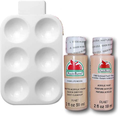 Matte Acrylic Paint Set with Mini Palette 6 well - | Ubuy India