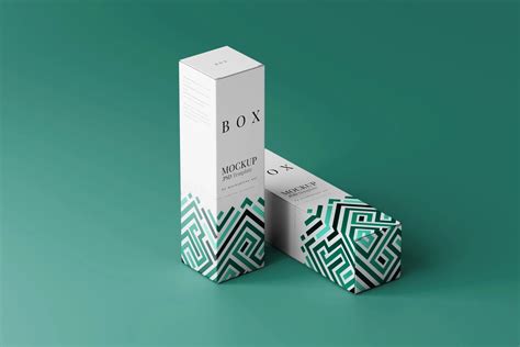 Slim Tall Box Mockups - Mockup Free