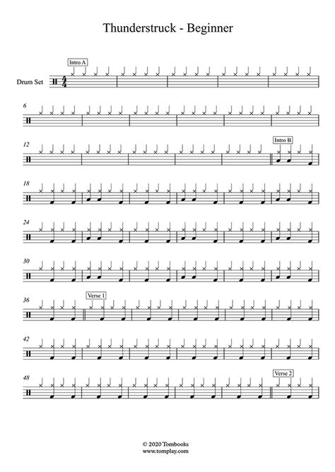 Image result for Thunderstruck Intro Tutorial