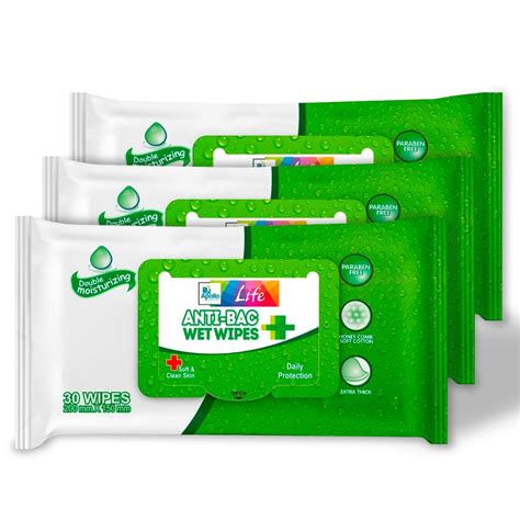 Apollo Pharmacy Hygiene Plus Anti Bacterial Wet Wipes, 90 Count (3x 30 ...