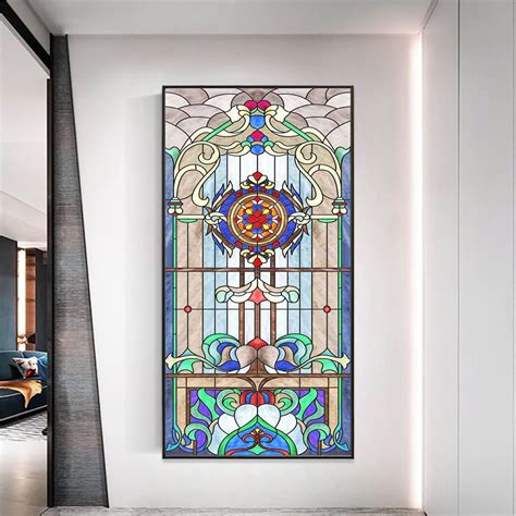 LXDWEI Church Style Stained Glass Window Film - Privacy and India | Ubuy