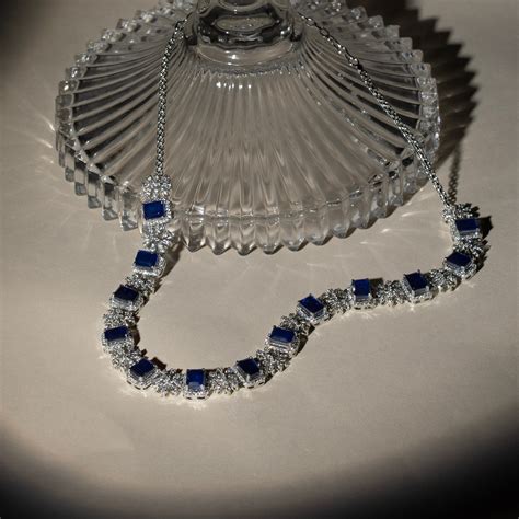 Blue Sterling Silver Princess Necklace | SKU : 0020296766