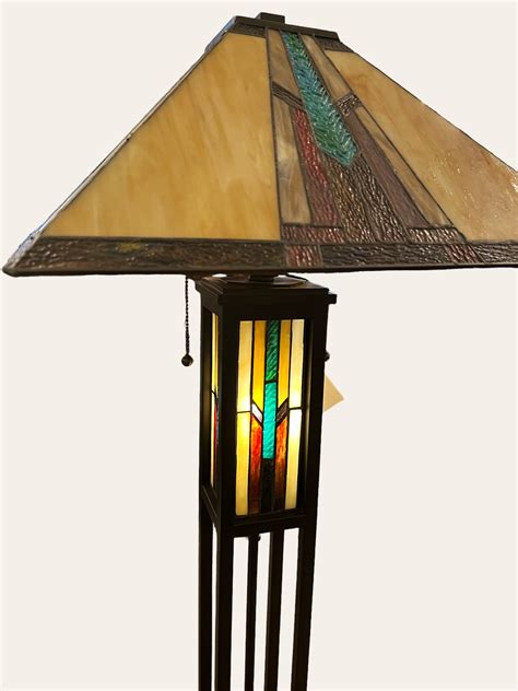 Craftsman Style Stained Glass Floor Lamp - Ark Antiques, La Jolla, CA
