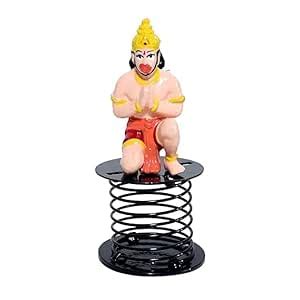 Buy INDIACRAFT Hanuman Idol with Spring/Polystone Maruti Idol with Gada ...