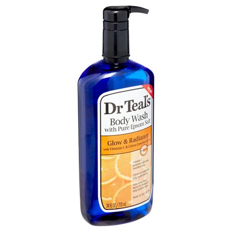 Dr. Teal’s Glow & Radiance Body Wash with Vitamin C & Citrus Essential ...